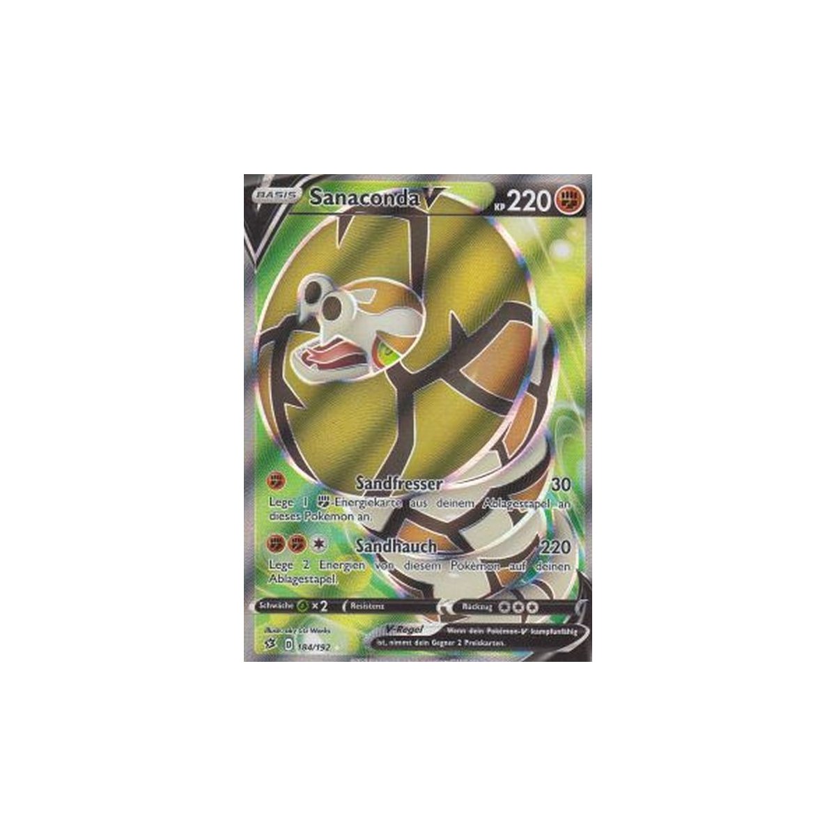 Sanaconda-V 184/192 FULLART Clash der Rebellen Pokemon Karte kaufen Sanaconda-V 184/192 FULLART Clash der Rebellen Pokemon Karte kaufen