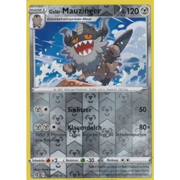 Pokemon 127/192 Galar-Mauzinger Reverse Holo