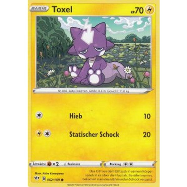 Pokemonkarte Toxel 068/192● S&S Clash der Rebellen mint Deutsch 