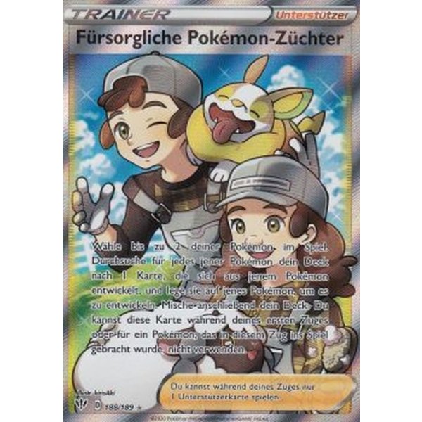 F&uuml;rsorgliche Pok&eacute;mon-Z&uuml;chter 188/189 FULLART
