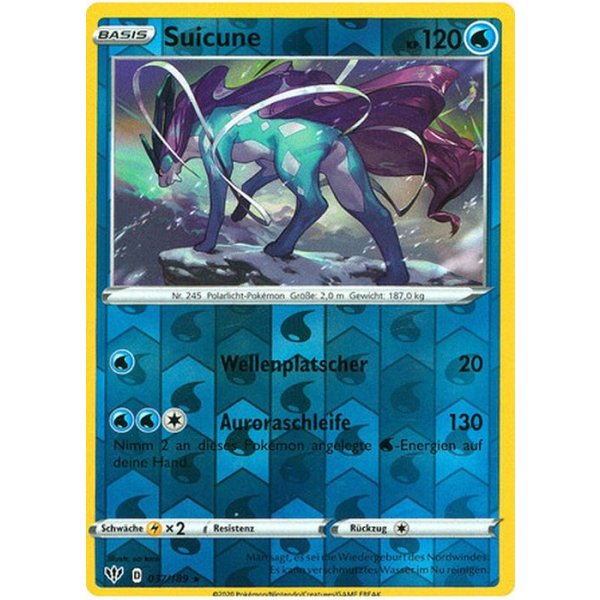 Suicune 037/189 REVERSE HOLO