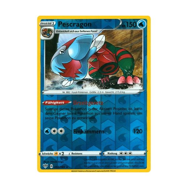 Pescragon 053/189 REVERSE HOLO