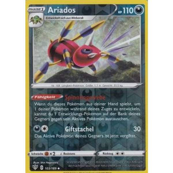 Ariados 103/189 REVERSE HOLO