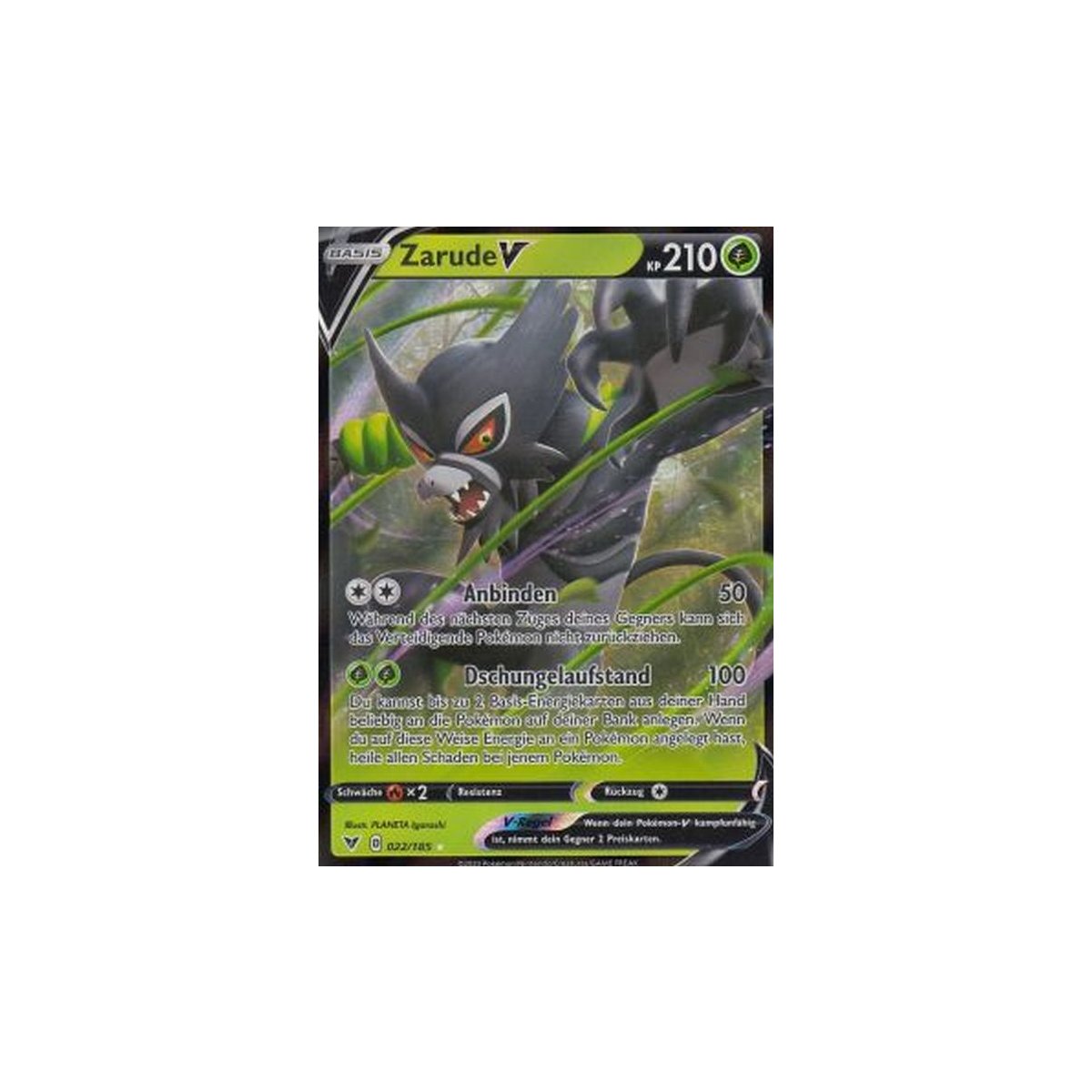 Pokemon Karten SWSH04 Farbenschock 22/185 Zarude V