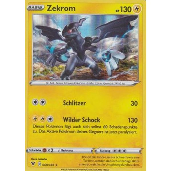 Pokemon Karte Schwert&Schild Farbenschock 60/185 Zekrom Holo
