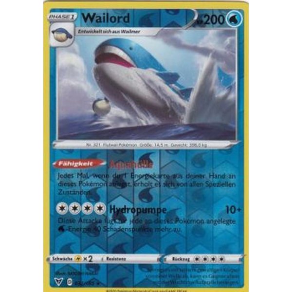 Wailord 032/185 REVERSE HOLO