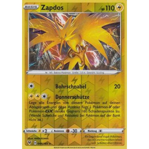 Zapdos 048/185 REVERSE HOLO