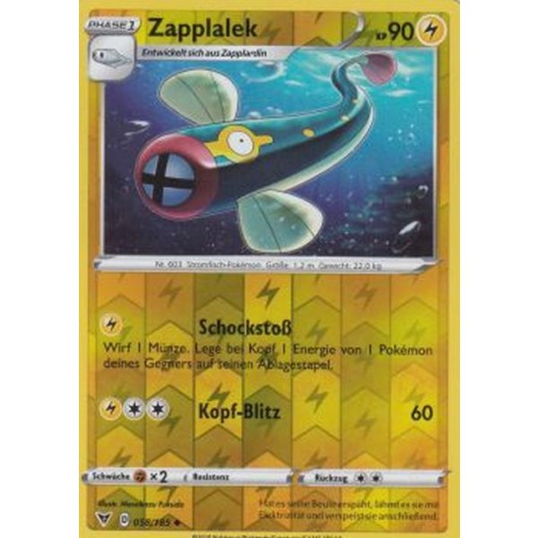 Zapplalek 058/185 REVERSE HOLO