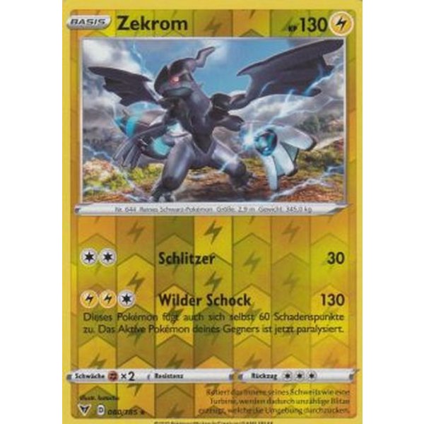 Pokemon Karte Schwert&Schild Farbenschock 60/185 Zekrom Holo