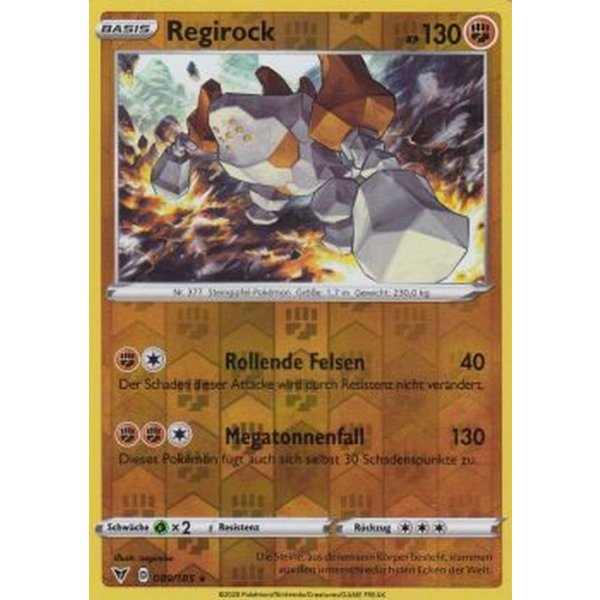 Regirock 089/185 REVERSE HOLO