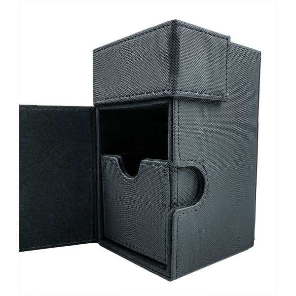 Arkero-G Premium 100+ Magnetic Flip &amp; Tray Deck Box Schwarz