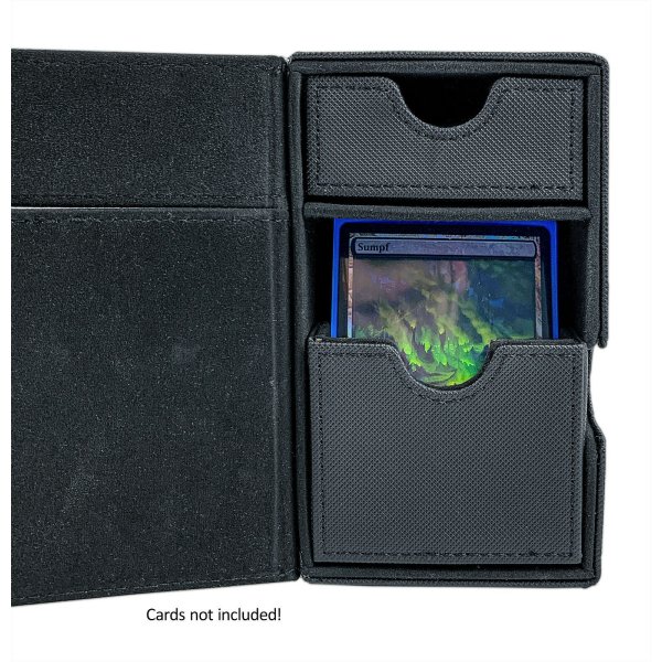 Arkero-G Premium 100+ Magnetic Flip &amp; Tray Deck Box Schwarz