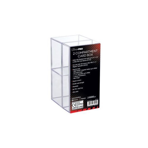 Ultra Pro 2 Compartment Clear Card Box