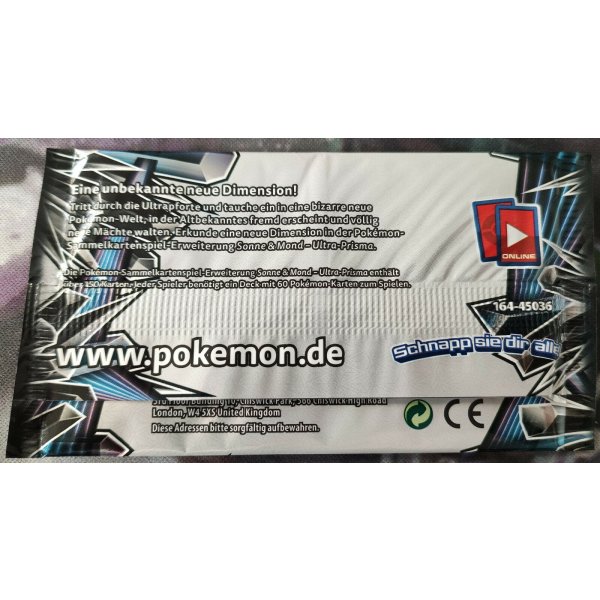 Pokemon Ultra Prisma Probepack Booster *RARIT&Auml;T*