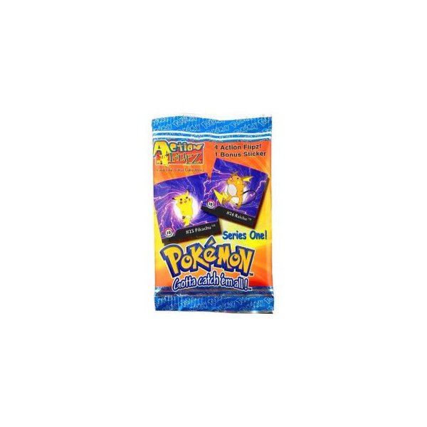 Pokemon Action Flipz Serie 1 (1 Pack mit 4 Flipz + 1 Bonus Sticker)