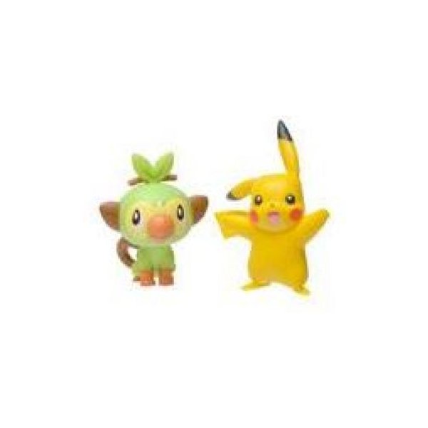 Pikachu &amp; Chimpep 5 cm - Pokemon Battle Figuren von WCT