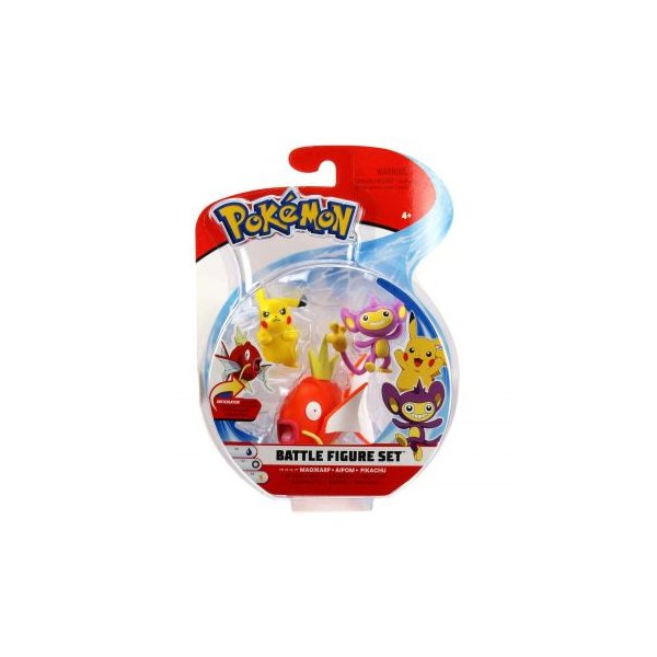 Karpador &amp; Griffel &amp; Pikachu 5 cm - Pokemon Battle Figuren von WCT