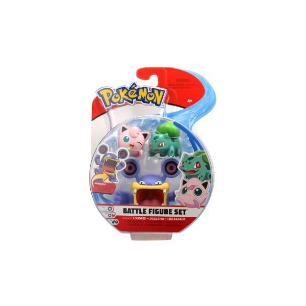 Krakeelo &amp; Pummeluff &amp; Bisasam 5 cm - Pokemon Battle Figuren von WCT
