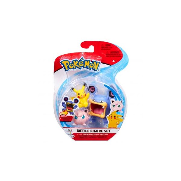 Krakeelo &amp; Pikachu &amp; Pummeluff 5 cm - Pokemon Battle Figuren von WCT
