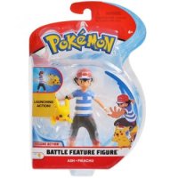 Ash & Pikachu 11 cm - Pokemon Battle Feature Figure & Deluxe Action Funktion WCT