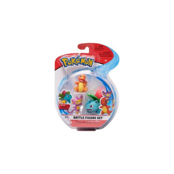 Bisaknosp &amp; Glumanda &amp; Griffel - Pokemon 3er Battle Figuren Set von WCT