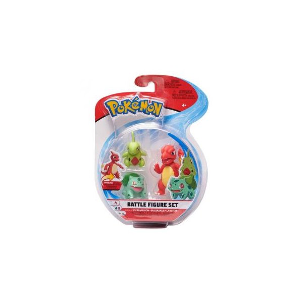 Glutexo &amp; Bisasam &amp; Larvitar - Pokemon 3er Battle Figuren Set von WCT