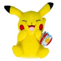 Pikachu (freuend) Plüschfigur 20 cm - Pokemon Kuscheltier von Wicked Cool Toys
