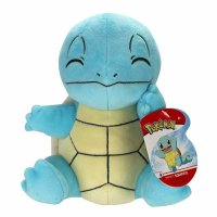 Schiggy (geschlossene Augen) Plüschfigur 20 cm - Pokemon Kuscheltier von Wicked Cool Toys