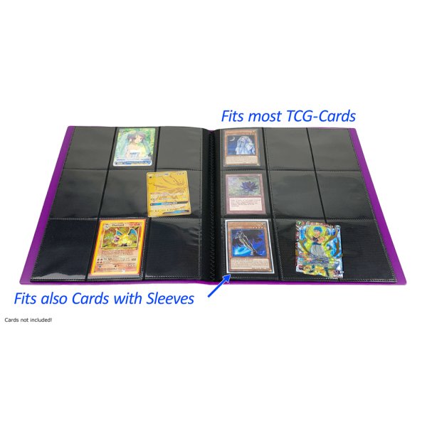 Arkero-G Premium 9-Pocket Card Binder (Tausch- &amp; Sammelalbum) - Lila