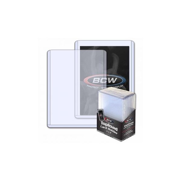 BCW Standard Toploader 3x4 Zoll (extrem dicke Schutzh&uuml;llen 108pt) - 10 St&uuml;ck