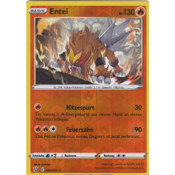 Entei 020/163 HOLO REVERSE HOLO