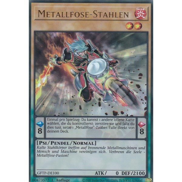Metallfose-Stahlen GFTP-DE100