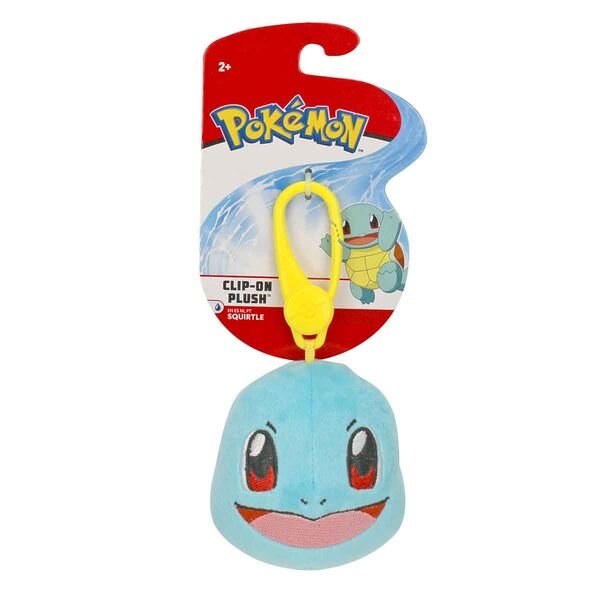 Schiggy Clip-on Pl&uuml;schfigur 6 cm - Pokemon Kuscheltier von Wicked Cool Toys