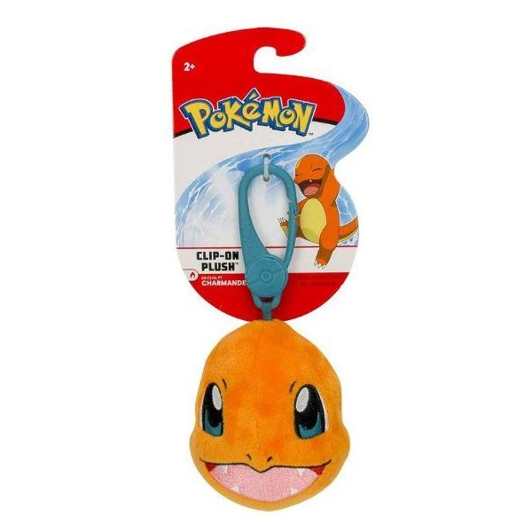 Glumanda Clip-on Pl&uuml;schfigur 6 cm - Pokemon Kuscheltier von Wicked Cool Toys