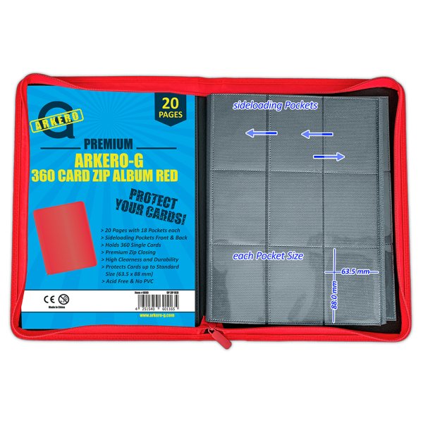Arkero-G Premium 9-Pocket Zip Album - Rot