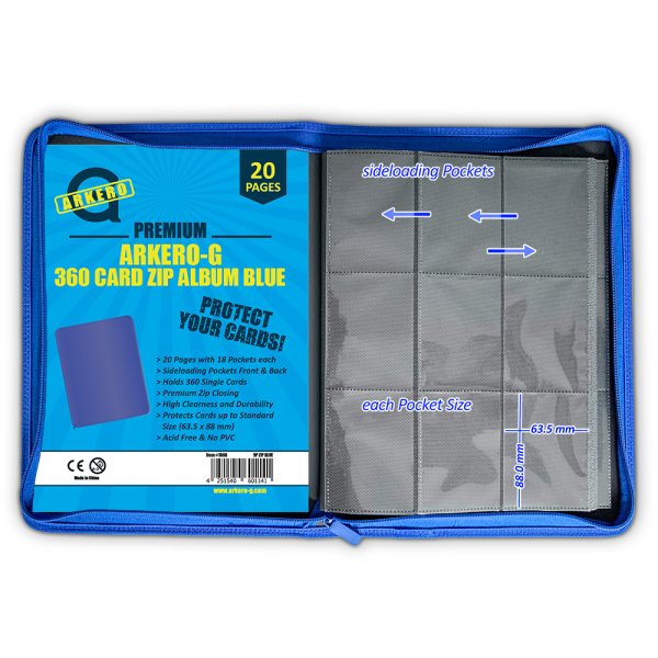 Arkero-G Premium 9-Pocket Zip Album - Blau