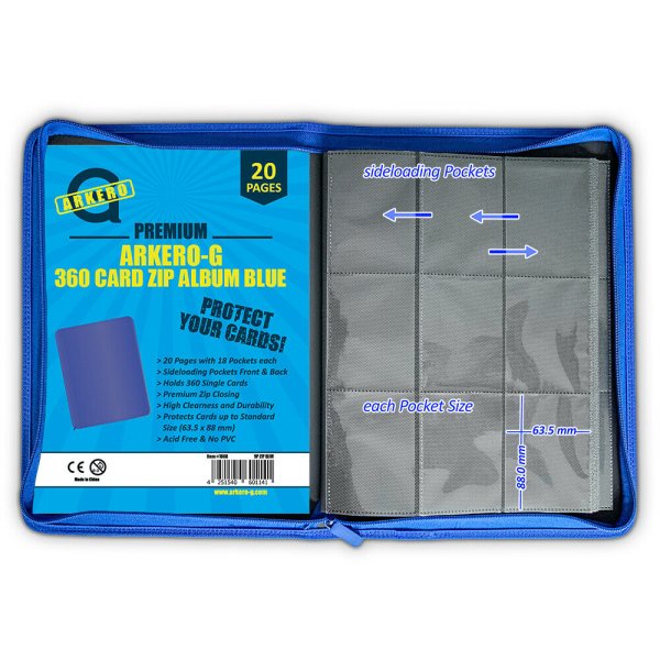 Arkero-G Premium 9-Pocket Zip Album - Blau