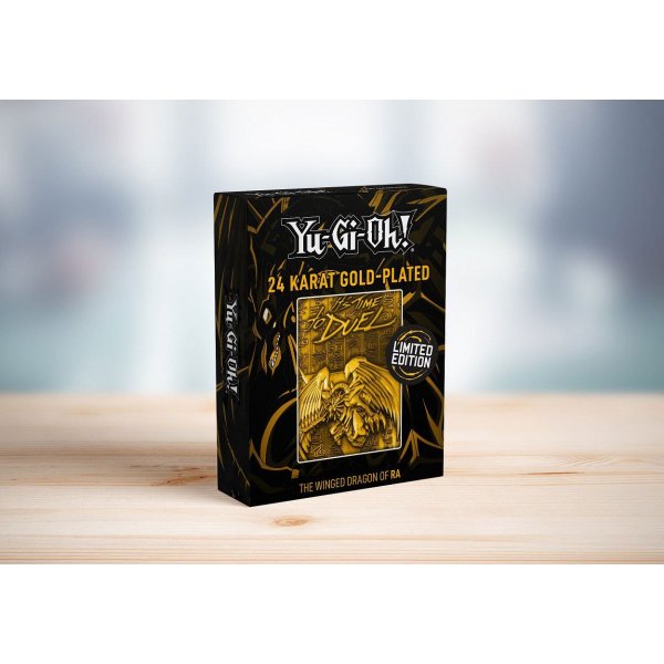 Yu-Gi-Oh! 24 Karat Gold plattiert Metallplatte The Winged Dragon of Rah *LIMITIERTE EDITION*