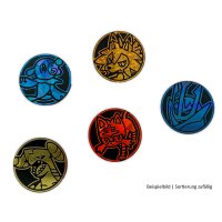 5 unterschiedliche Pokemon Münzen - Set