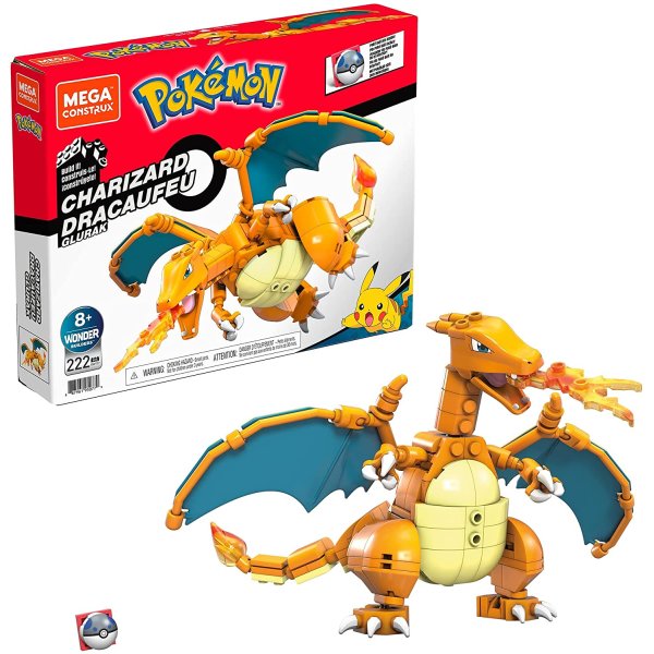 Pok&eacute;mon Glurak - Bauset von Mega Construx (222 Teile)