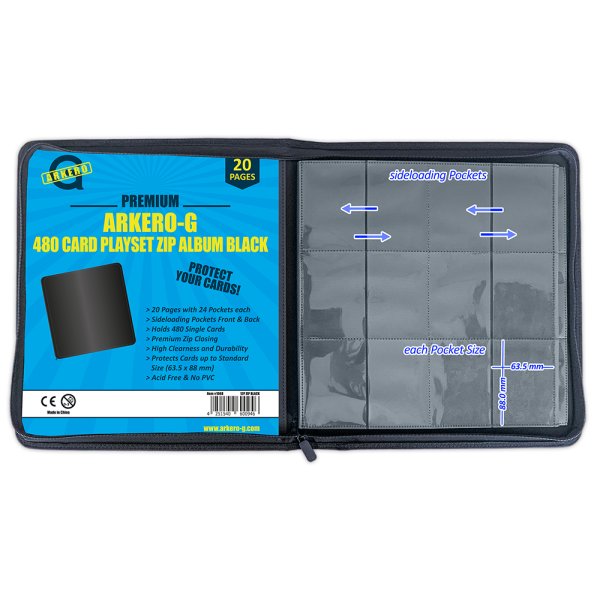 Arkero-G Premium 12-Pocket Zip Album - Schwarz